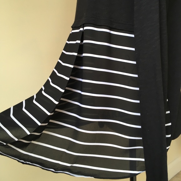 Ana Black Scoop-neck with Stripe sides and back PL - Picture 6 of 7